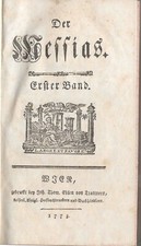Friedrich Gottlieb Klopstock Der Messias 4 Bände in 2 komplett Hauptwerk
