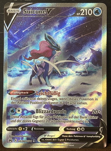Pokémon tcg karte suicune - suicune, v