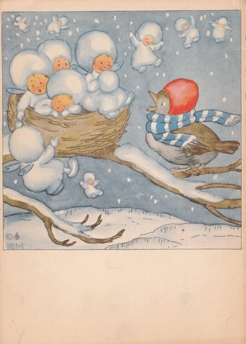 Künstler winterkinder - kÜnstler-ak,