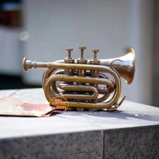 Antike Messing Taschentrompete