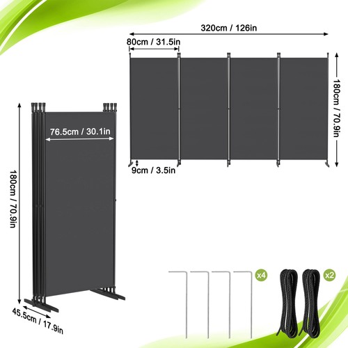 Faltbare paravent 5 6tlg - faltbare,