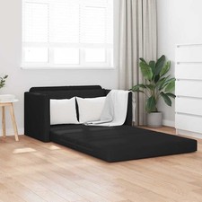 Futon Sofa Bett 2-in-1 Schwarz