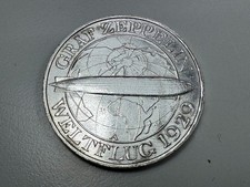 WEIMARER REPUBLIK 3 REICHSMARK 1929 ZEPPLIN WELTRUNDFLUG Silber Münze vzgl.
