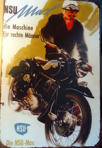 Blechschild nsu max - nsu,