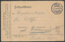 Feldpost Feldpostkarte Hüls 1916 nach Essen 