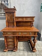 schöner Gründerzeit Herren Schreibtisch Sekretär asymetrisch Nussbaum  top