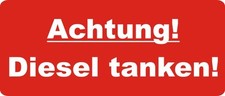 Aufkleber achtung diesel - aufkleber,