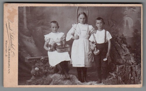 Cdv foto drei kinder - drei,