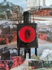 Alte Original Deutsche Bahn Zugschlusslaterne mit Petroleum Brenner Lampe DB 89