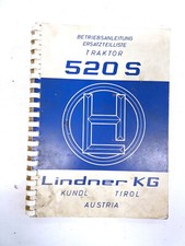 Lindner 520S Betriebsanleitung Ersatzteilliste Traktor