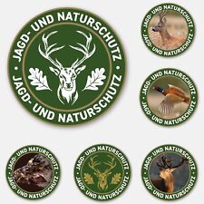 Premium Jagd-Aufkleber Hirsch Rehbock Fasan Jagdschutz Naturschutz Schild