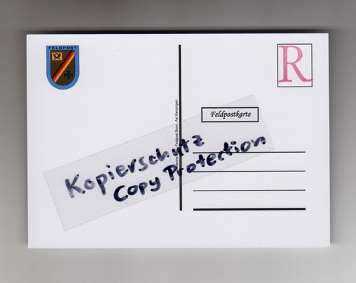 Bundeswehr feldpostkarte mit - bundeswehr,