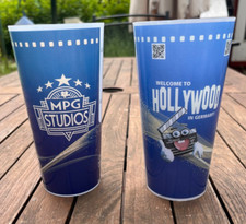2 or. Movie Park Germany - Becher blau 0,5Liter MPG Studios 1x benutzt 2024