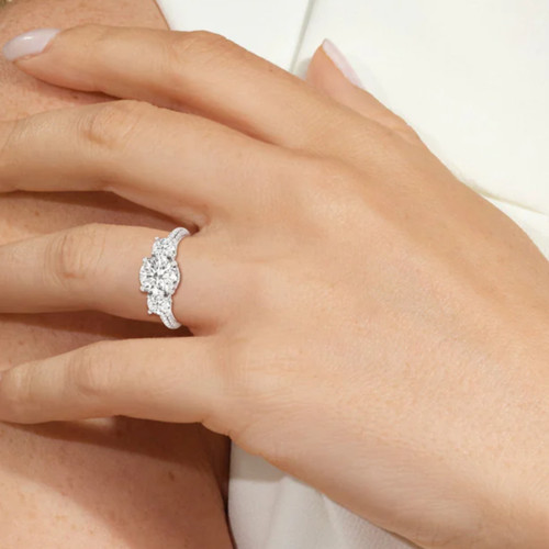 Diamant ring 14k weißgold - ring,
