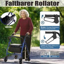 Leichtgewichtrollator Rollator Luftbereifung faltbar klein leicht Auto + Reise