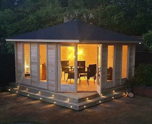Eck saunahaus gartensauna - saunahaus,