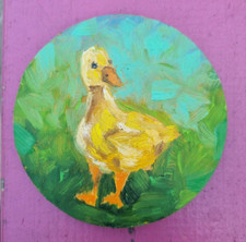 Ölgemälde Gosling Baby Gans