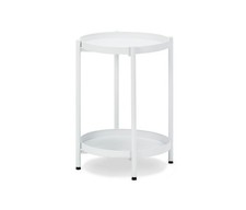 Tchibo Beistelltisch, Metall, weiß - B-Ware Transportschaden Kosmetisch