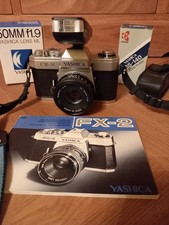 Yashica FX-2 m. 50mm F1.9  Objektiv & CS-140 Blitz