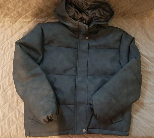 Steppjacke aus kunstleder - aus,