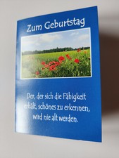 1996 Klappkarte Zum Geburtstag Mohnblumen Spruch