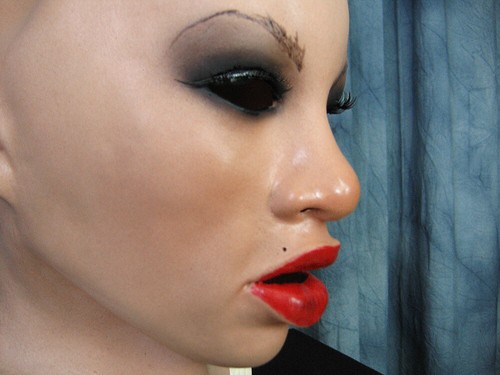 Latexmaske angelina red - latexmaske, +