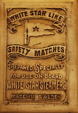 White Star Line Titanic Sicherheit Streichhölzer Bronze Wandrelief