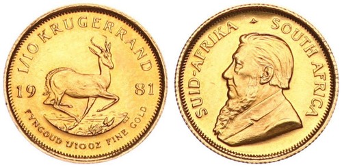 Südafrika krügerrand oz - krügerrand, 1/10