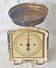 sehr alte abgenutzte EFFEM Teller Waage Küchenwaage vintage 10 kg Metall