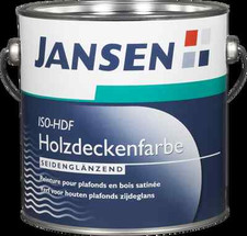 Holzdeckfarbe ISO-HDF Holzdeckenfarbe - Matt & Seidenglanz weiß Jansen 2x2,5L