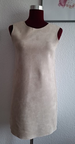 Zara minikleid beige faux - zara,