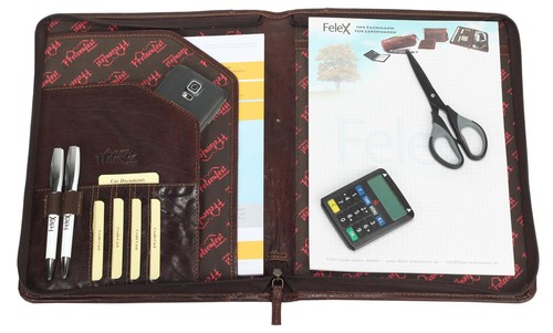 Schreibmappe ffelsenfest leder - schreibmappe,