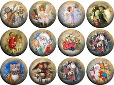 Vintage Nostalgie Weihnachten eßbar Tortenbild Deko Muffin Aufleger Lebkuchen