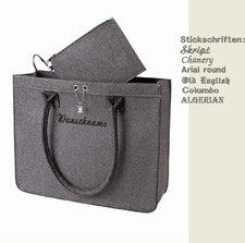 Filztasche BESTICKT mit Namen