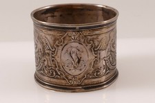 Serviettenring Silber 800  Monogramm SS oder ähnlich Engel Jugendstil  um 1900 r