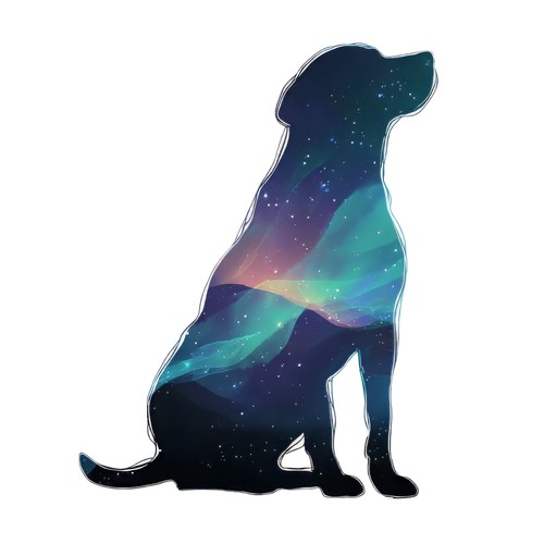 Sticker hund aurora - 2x,