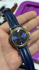 Audi ClassicCar Accessory Poljot Chronograph | Retro Racing | Blau Gold | Mechan