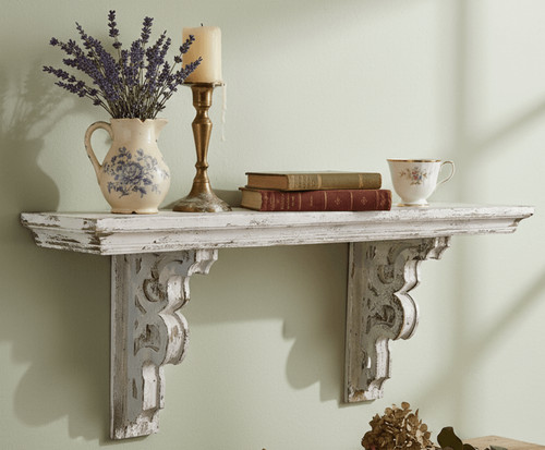Wandregal holz weiß shabby - wandregal,