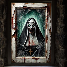 Halloween Nonnen Fensterbilder