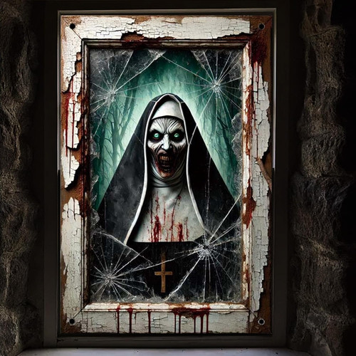 Halloween nonnen fensterbilder - halloween,