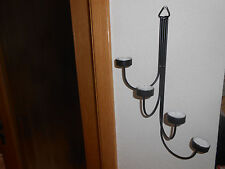 Wandteelichthalter Teelichthalter Metall 40 cm Wandleuchter Kerzenhalter schwarz