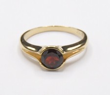 Granat solitär ring groß - solitär,