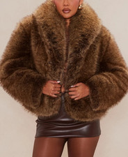 *** LUXUS GLAM JACKE KUNSTPELZ