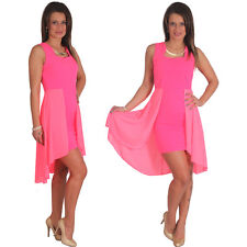 Kleid Mini Vokuhila Chiffon