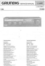 Grundig Original Service Manual für  R 4200 