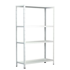 SCHULTE Regalwelt Steckregal mit 4 Fachböden, 200x100x50 cm (HxBxT), weiß