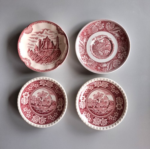 Vintage untertassen rot - vintage,