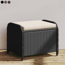 Gartenhocker mit Kissen Poly