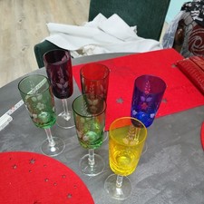 6 alte antike Sektgläser