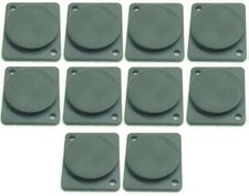 10x Blindkappe für Rackblende D-Typ Stanzungen Ø 24mm XLR Leermodul Blindstopfen